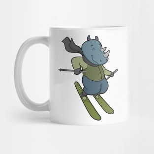 Rhino Skier Ski Mug